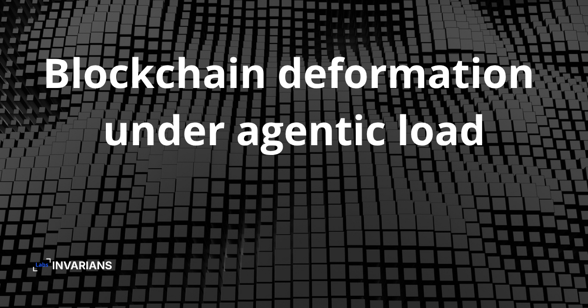 Blockchain deformation under agentic load